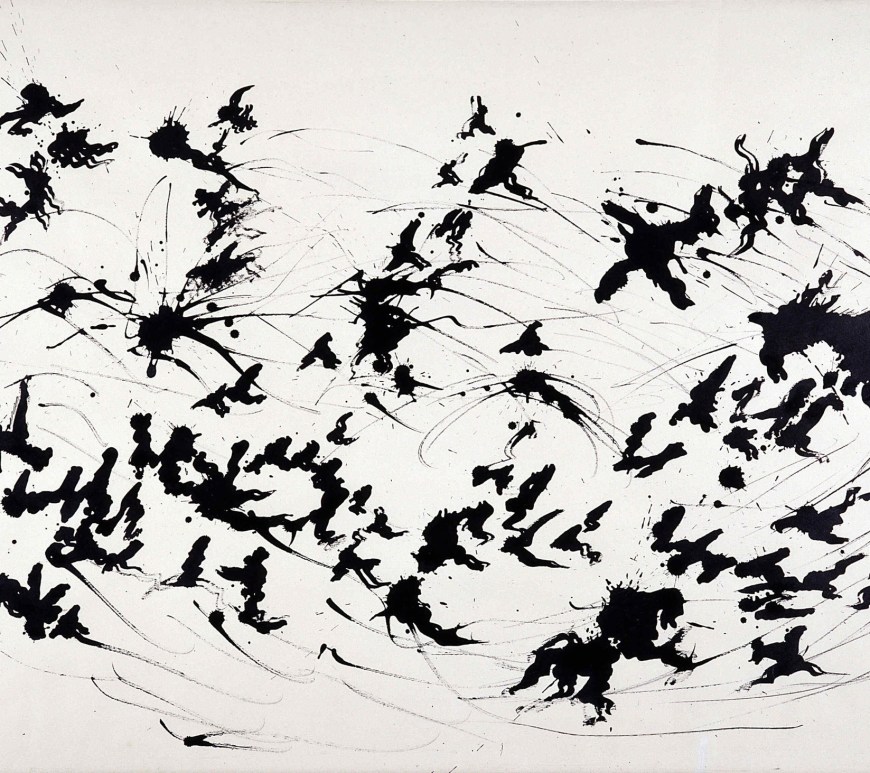 Sans titre Sans titre. Peinture de Henri Michaux (1899-1984), 1956. Encre de chine sur papier. Dim : 75x105cm. Musee de l'hospice Saint-Roch, Issoudun. Mention obligatoire ©Collection du musee de l'hospice Saint-Roch, F.36100 Issoudun ©Jean Bernard/Leemage ©ADAGP (Tel.: 33+ 01 43 59 09 79) hw7250