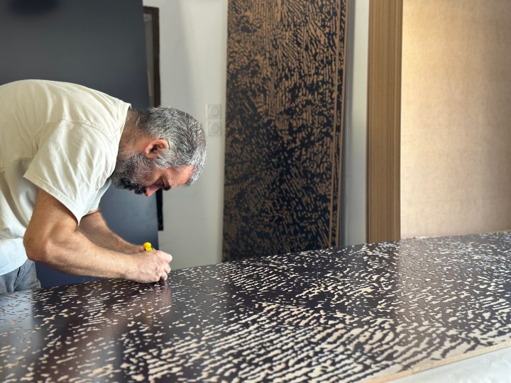 Matrice de dessin. Vue d'atelier. © Studio Nicolas Daubanes